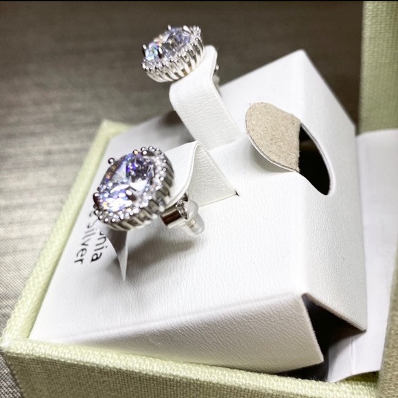 New Nannette Lepore  925 Sterling Silver earrings & CZ - Picture 2 of 5